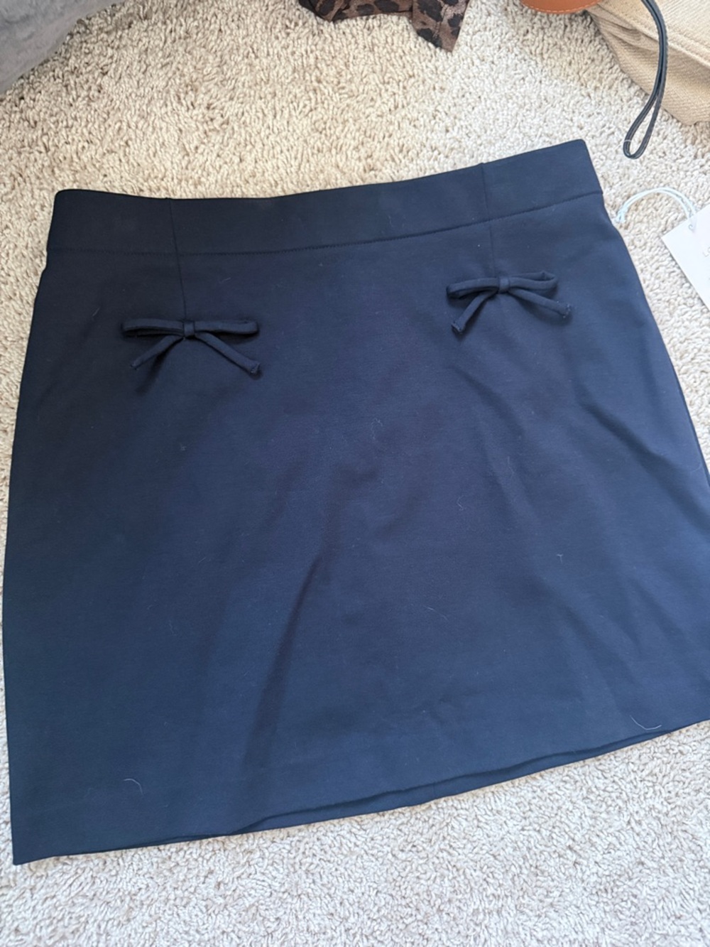 LC Lauren Conrad Navy Mini Skirt with Front Bows